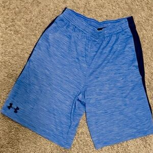 Under Armour Boys Heathered Blue Athletic Shorts